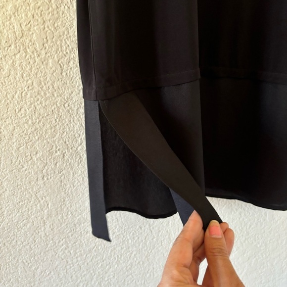 Calvin Klein pocket tunic blouse hem split size Large - Picture 3 of 9